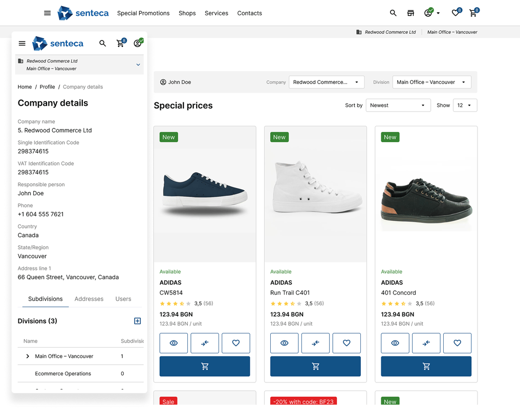 Flexible catalog setup