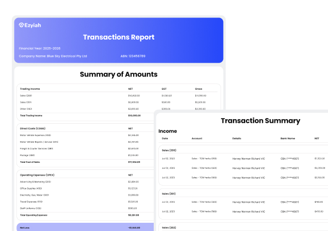 AI Transaction Reports