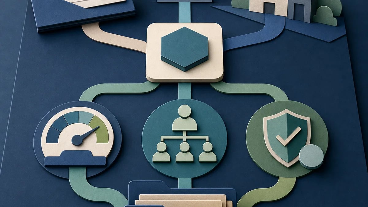 Editorial illustration of industry classification connected to size and eligibility checks
