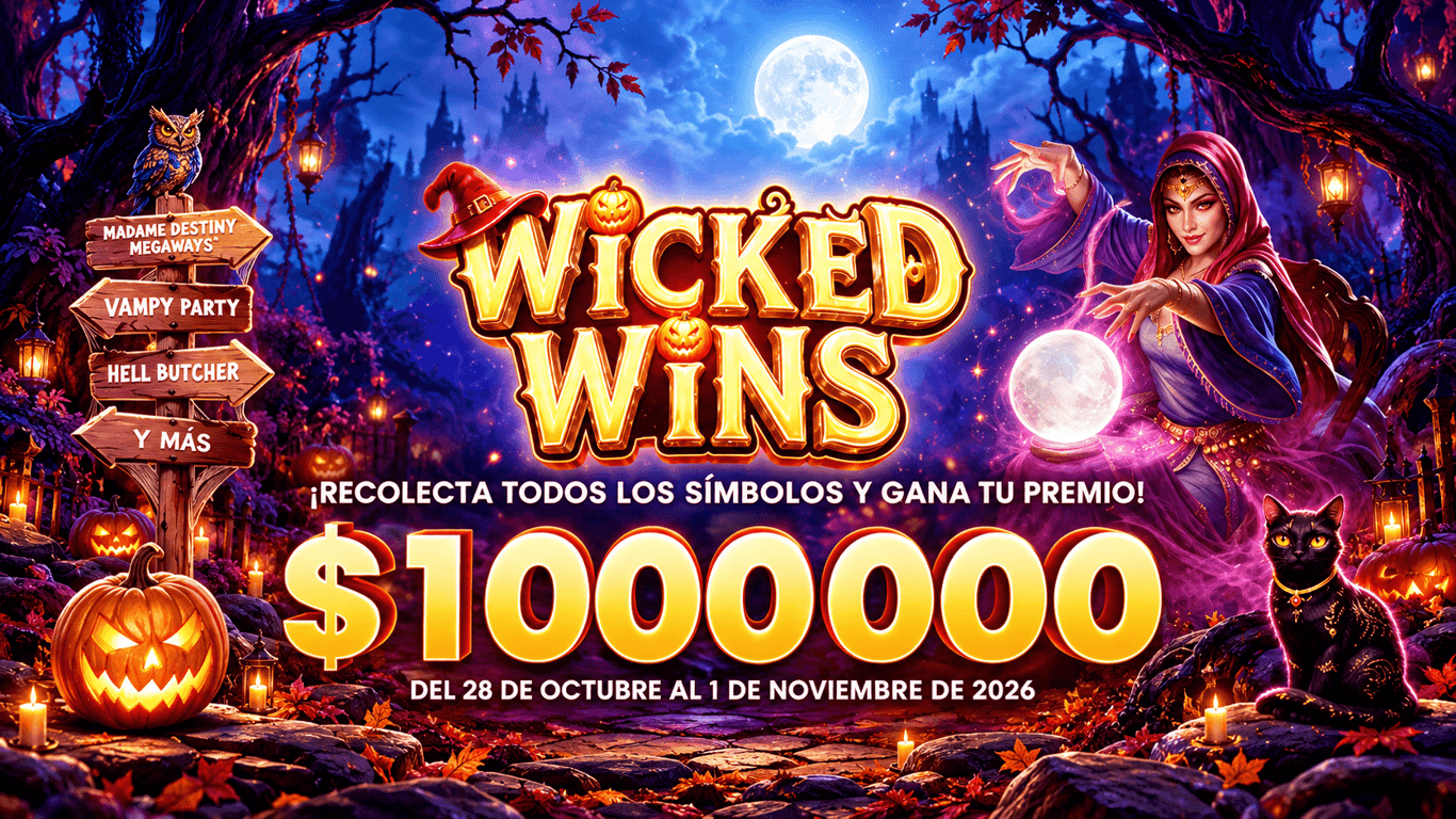 Wicked Wins: ¡recolecta todos los símbolos y gana tu premio! $1.000.000 del 28 de octubre al 1 de noviembre de 2026