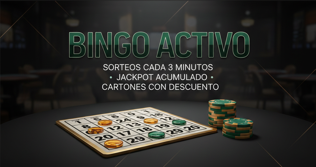 Bingo en Parley: sorteos cada 3 minutos, jackpot acumulado y cartones con descuento 