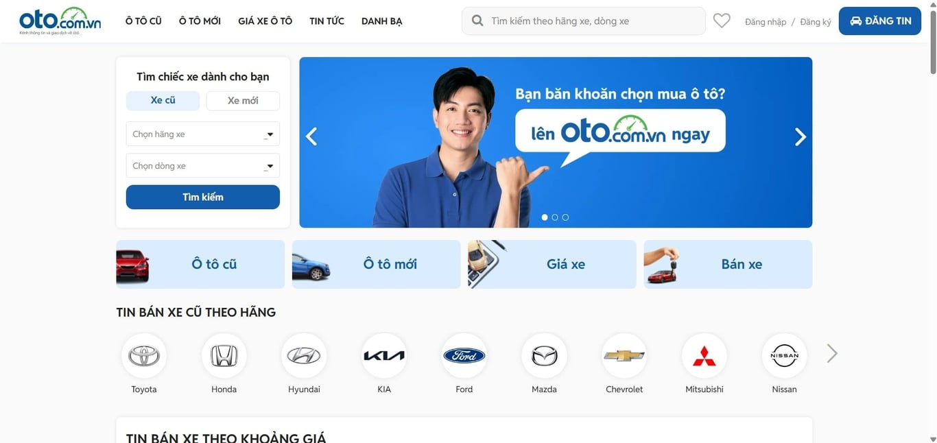 Trang web Oto.com.vn