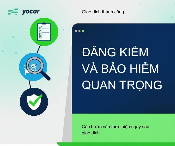 Sau giao dịch: Đăng kiểm và bảo hiểm quan trọng