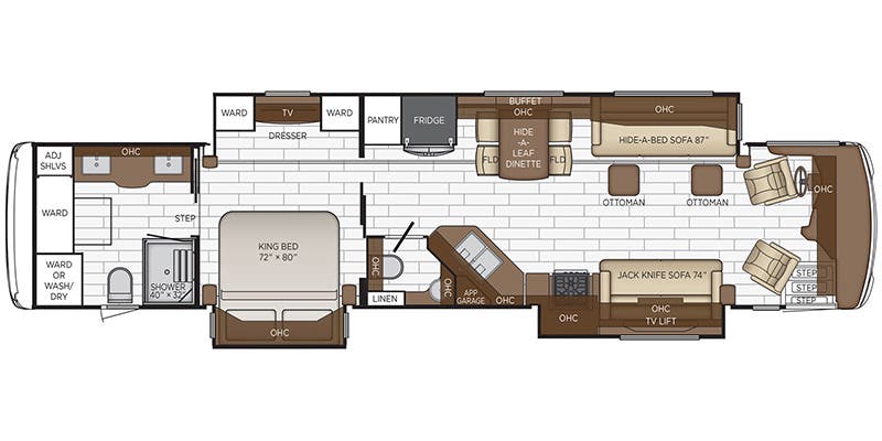 2019 Newmar Dutch Star 4328 - Floor plan