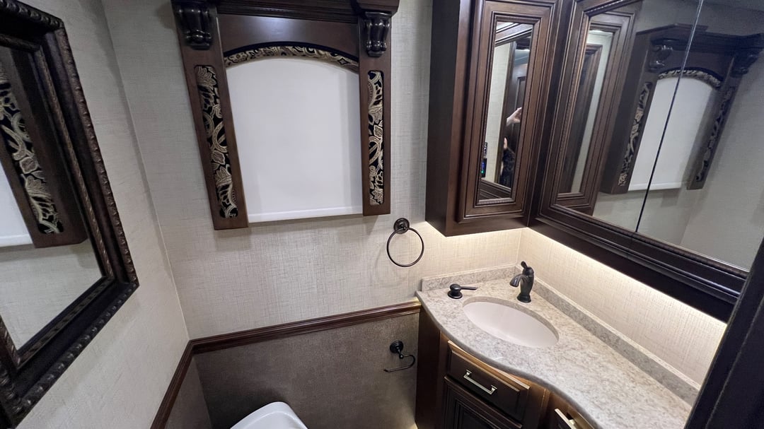 2017 Entegra Coach Cornerstone 45B, Bathroom photo 2