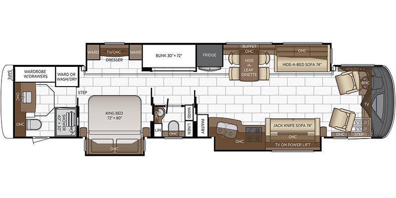 2023 Newmar London Aire 4535 - Floor plan