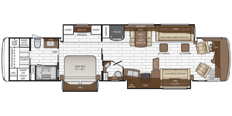 2019 Newmar Dutch Star 4362 - Floor plan