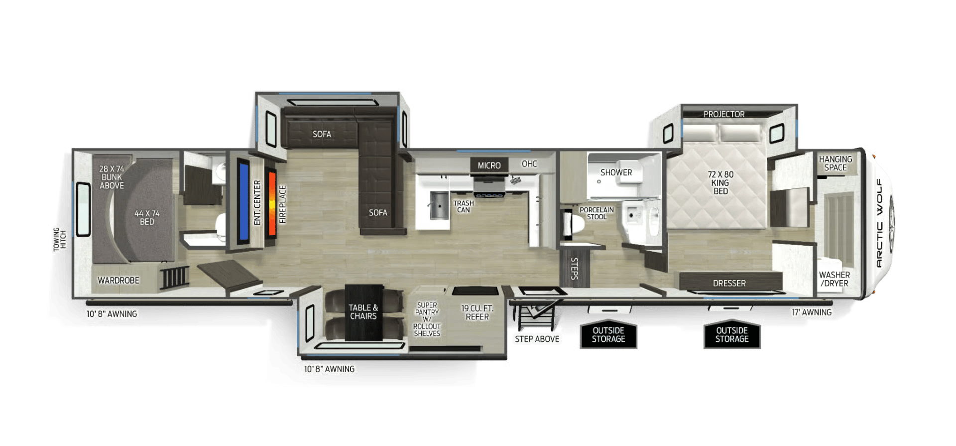 Forest River Arctic Wolf 39LEAH.G floor plan