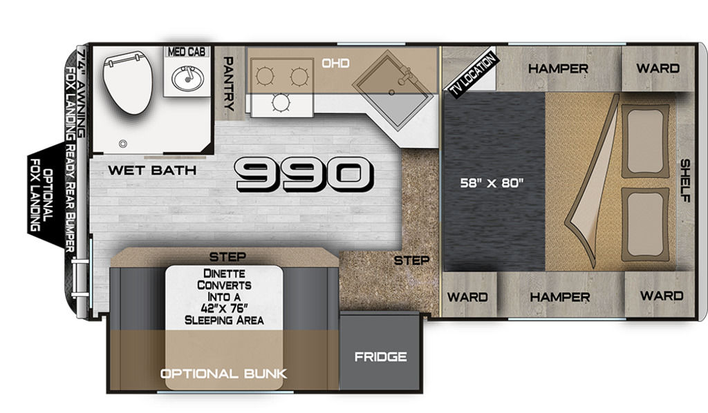 2026 Northwood Arctic Fox Camper 990 - Photo 3