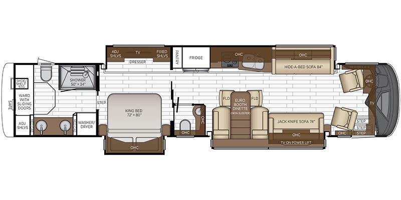 2023 Newmar Essex 4521 - Floor plan
