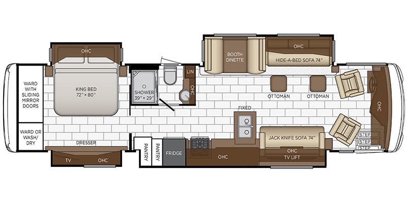 2019 Newmar Ventana 3717 - Floor plan