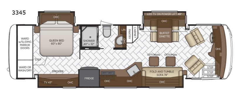 2019 Newmar New Aire 3345 - Floor plan