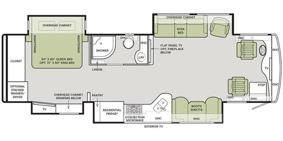 2021 Tiffin Allegro Red 33 AA - Floor plan