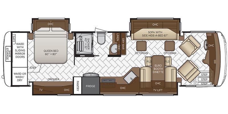 2018 Newmar New Aire 3343 - Floor plan