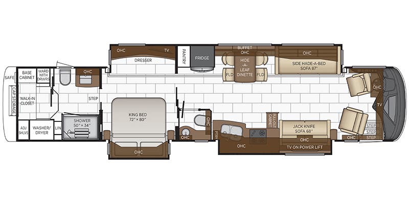 2022 Newmar London Aire 4579 - Floor plan
