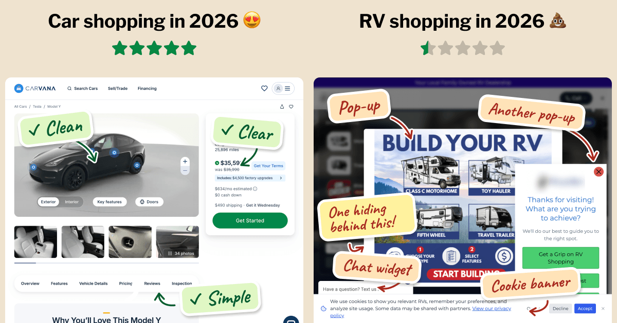 There's a reason RV shoppers turn to YouTube instead of dealer websites