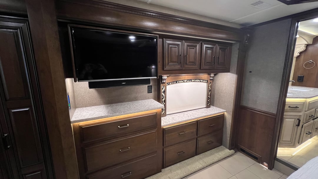 2017 Entegra Coach Cornerstone 45B, Bedroom photo 3