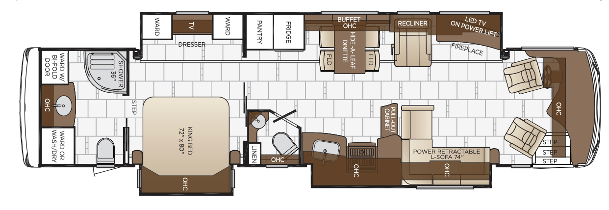 2018 Newmar Dutch Star 4018 - Floor plan