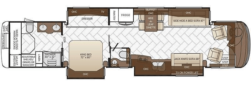 2018 Newmar Mountain Aire 4553 — Floor plan