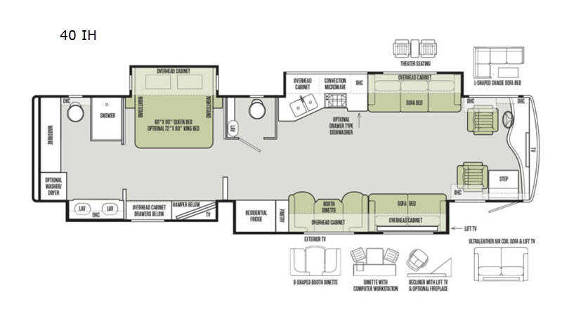 2019 Tiffin Phaeton 40 IH — Floor plan