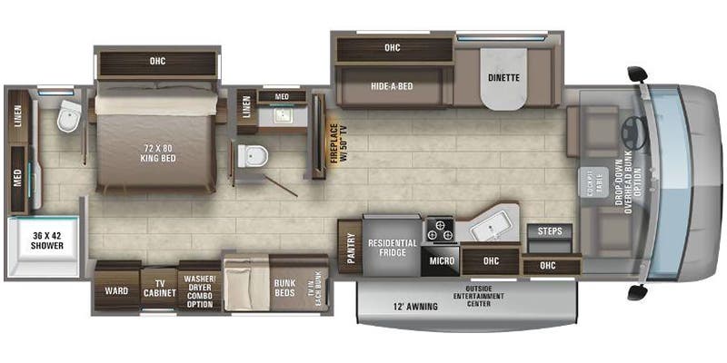 2019 Entegra Coach Emblem 36T - Floor plan