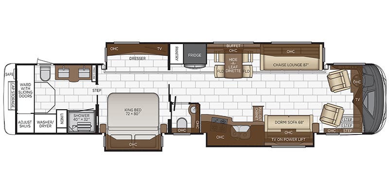 2020 Newmar Mountain Aire 4543 - Floor plan