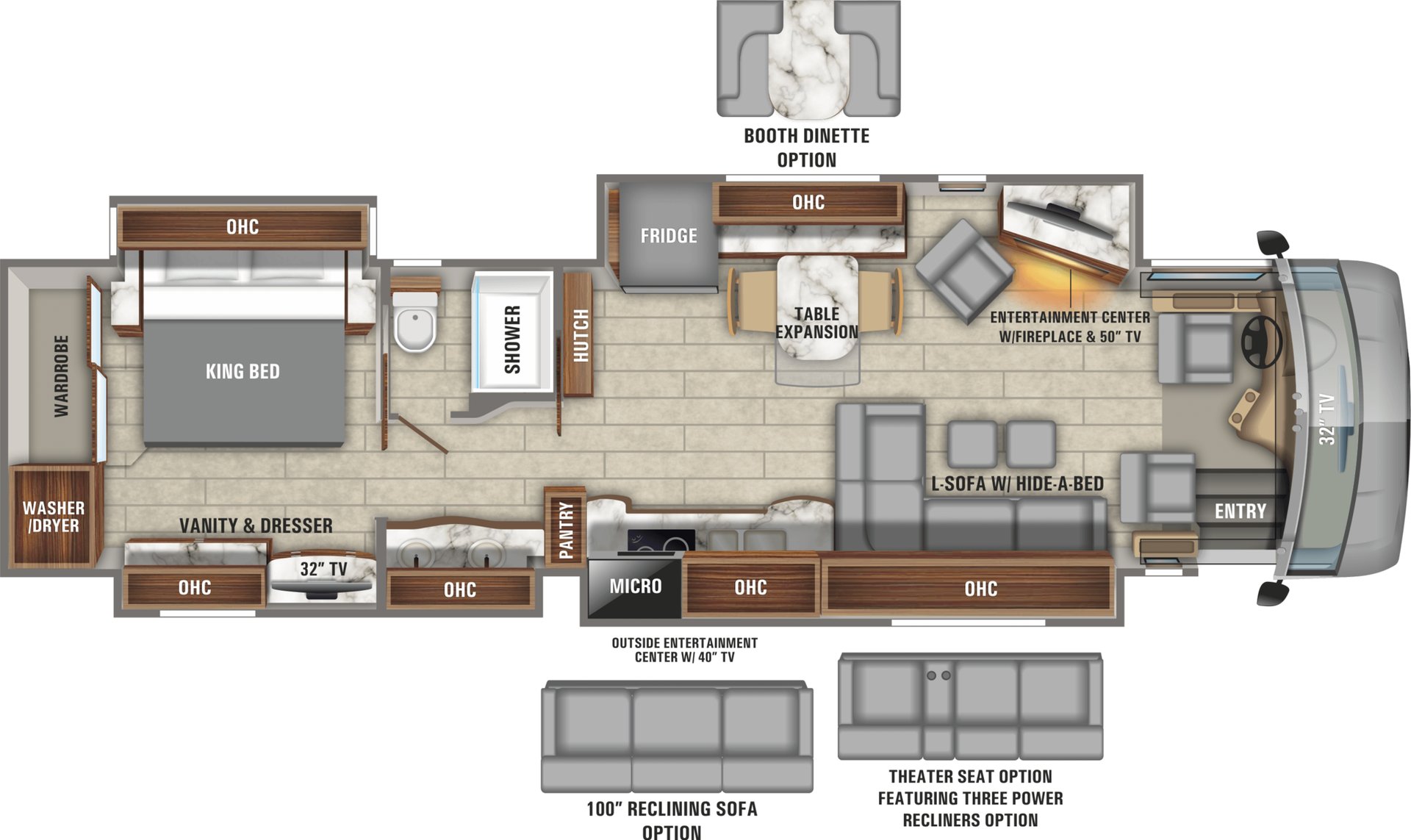 2018 Entegra Coach Anthem 42DEQ - Floor plan