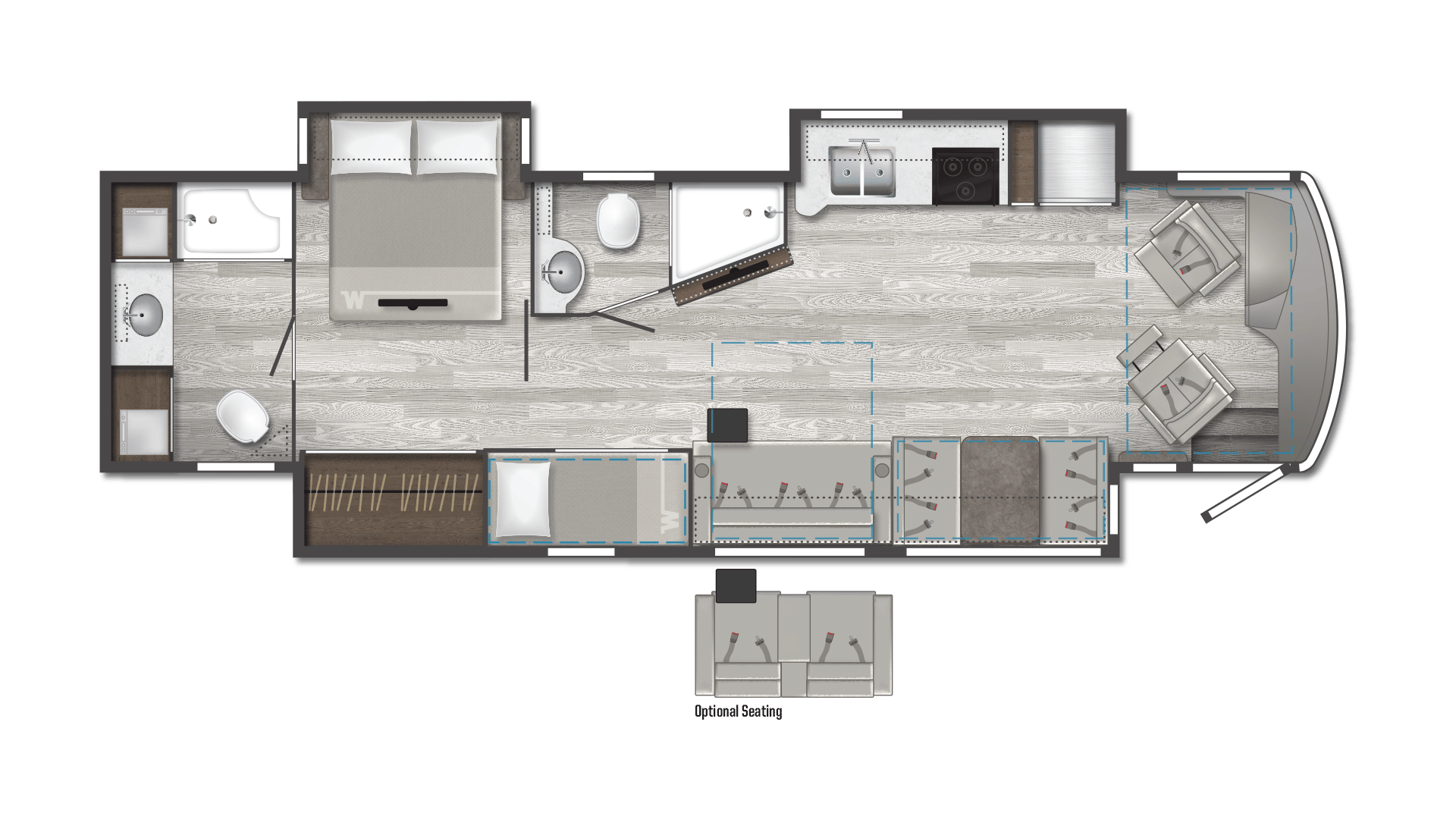 2023 Winnebago Forza 38W - Floor plan