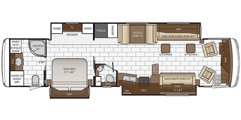 2019 Newmar Ventana 4037 - Floor plan