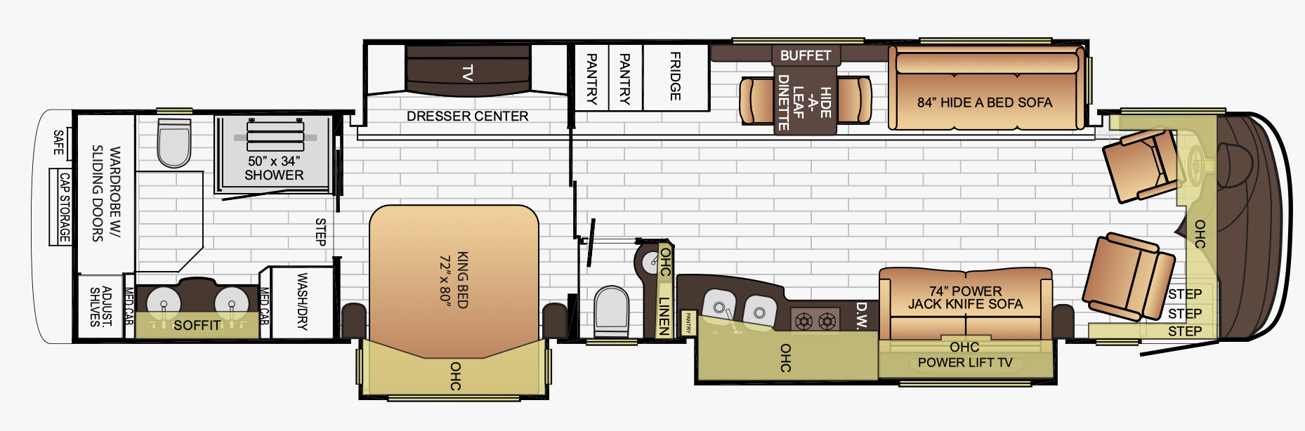 2016 Newmar King Aire 4519 - Floor plan