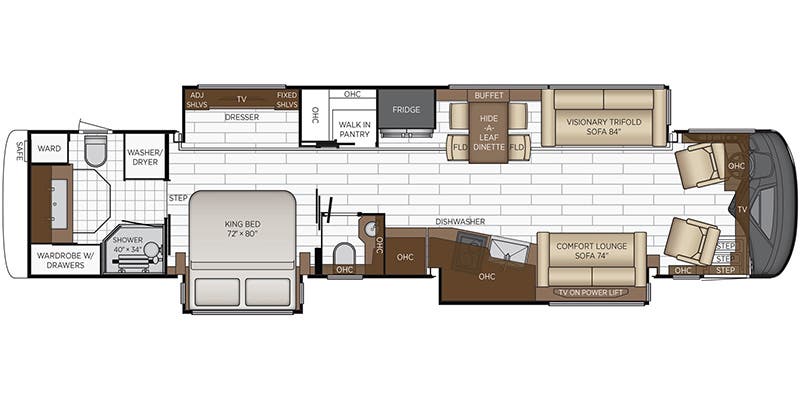 2024 Newmar King Aire 4596 - Floor plan