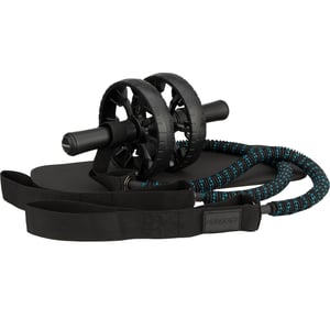 42HQ - Power Ab-Roller + Resistance Bands Heavy Duty