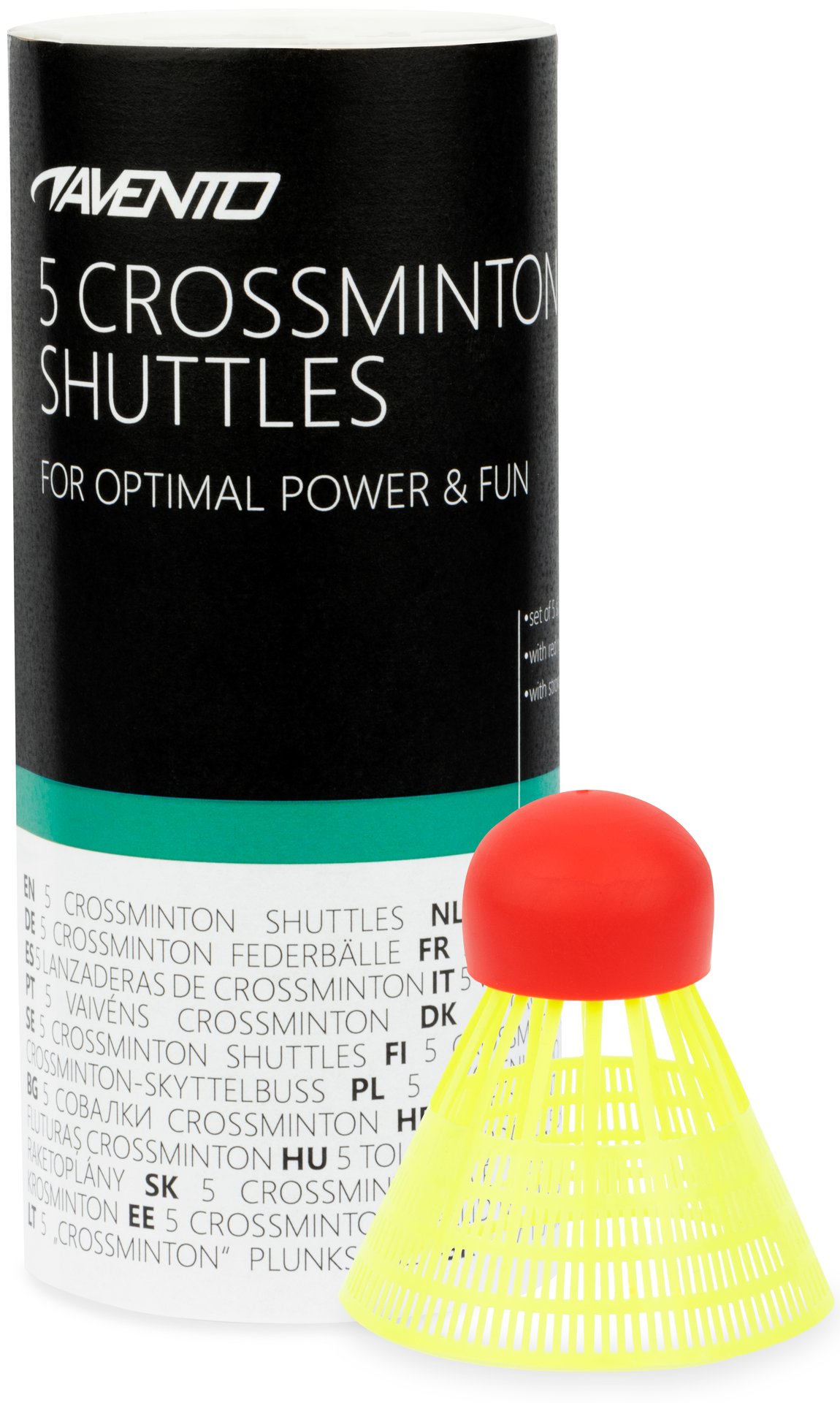 5 Crossminton Shuttles • Red tip •