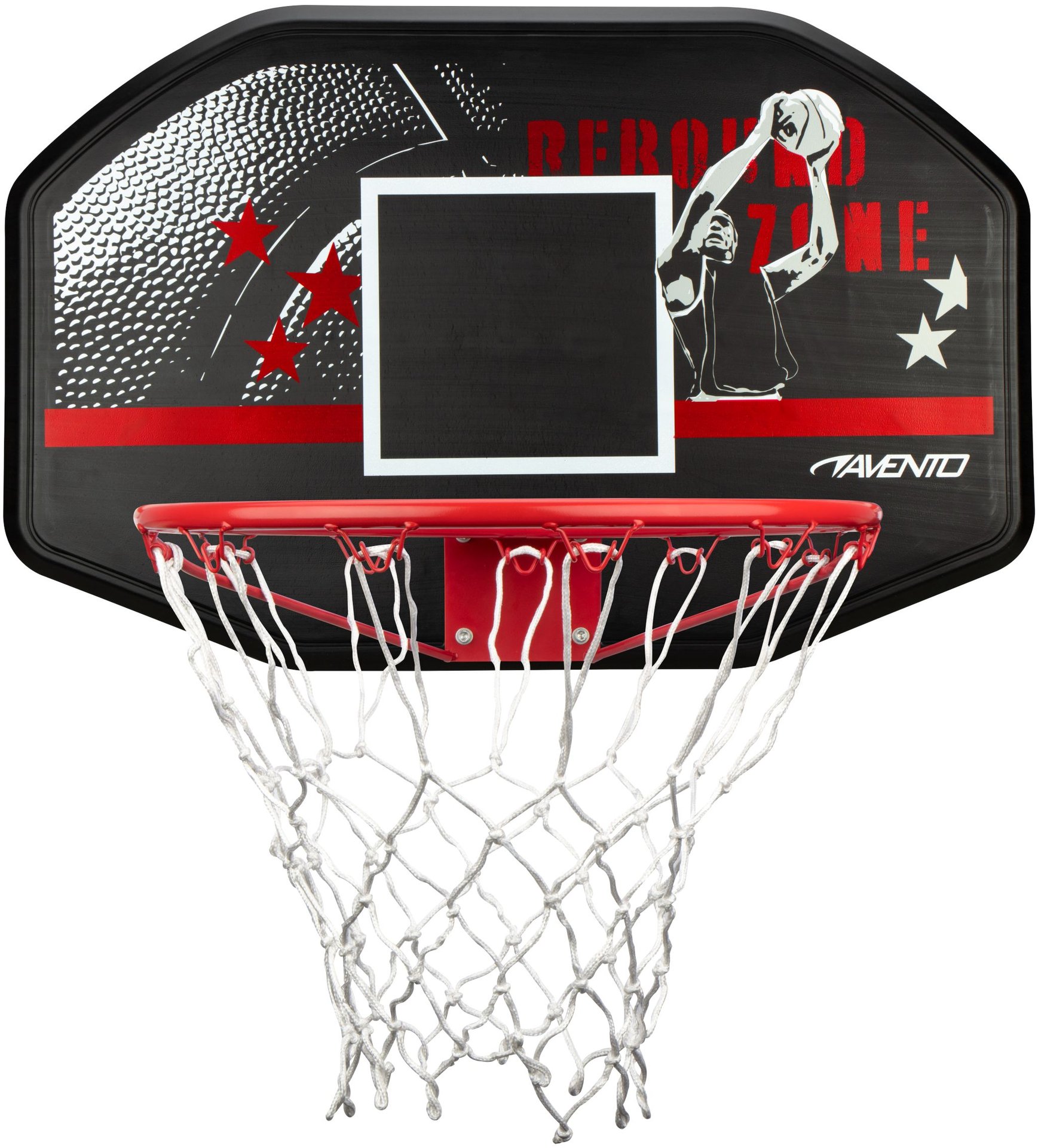 Basketbalbord + Ring + Net • Rebound Zone •