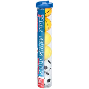 61PJ - Table Tennis Balls with Print in Tube • 6 Pieces •
