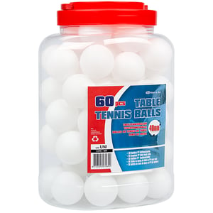 61PK - Tafeltennisballen PP in Pot • 60 Stuks •