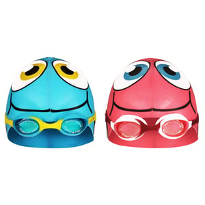 88DU - Swimming Cap Fish with Swimming Goggles • Junior •