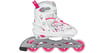 N20AA04 - Inline Skates Verstelbaar • White Wedge • - Wit/Fuchsia