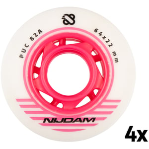 N70FA02 - Inline Skate Wielen Set - 64x22 mm - 4st - White