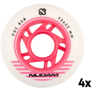 N70FA05 - Inline Skate Wheel Set - 72x22 mm - 4pcs - White