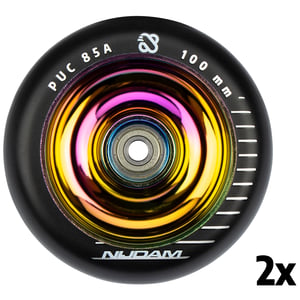 N70FC01 - Stunt Scooter Wheel Set - 100x24 mm - 2pcs - Full Neo Chrome