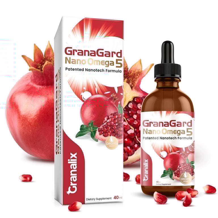 GranaGard Nano Omega5 Drops Bottle and Box