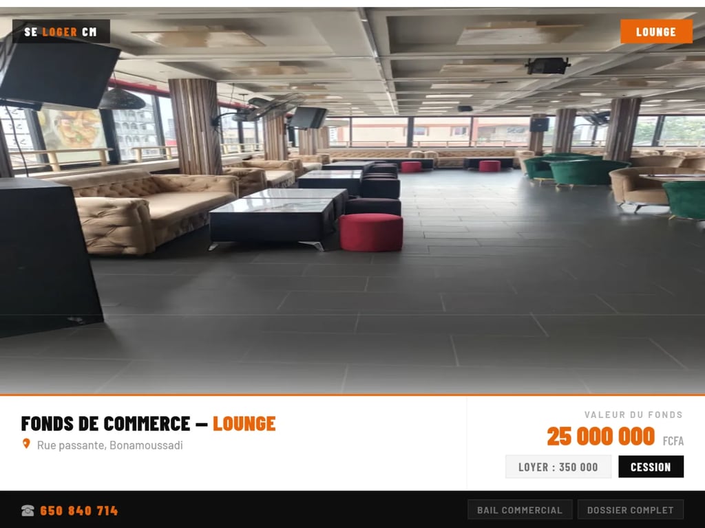 Fond de commerce Lounge - Bonamoussadi