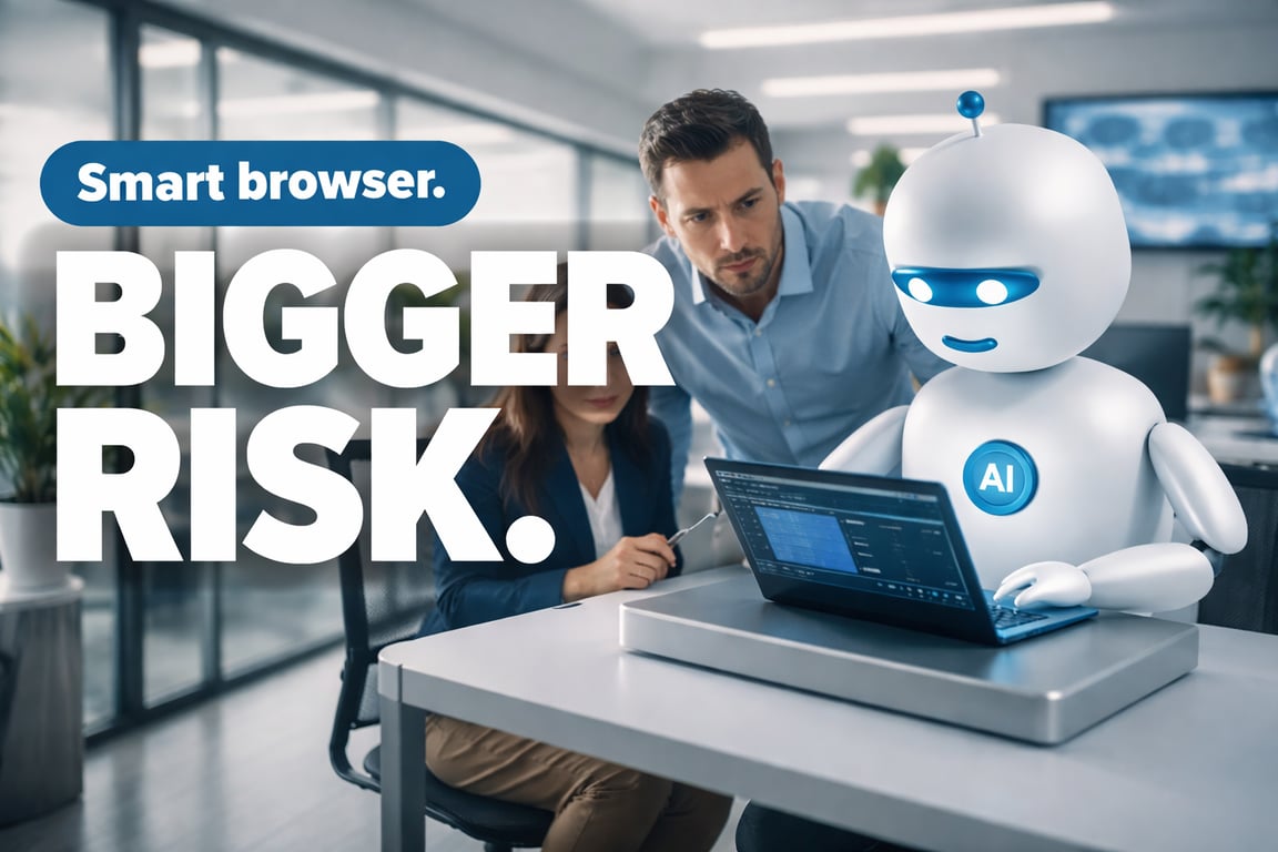 AI browser security risks for small businesses in Lawton OK