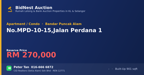 Apartment / Condo · No. MPD-10-15, Jalan Perdana 1