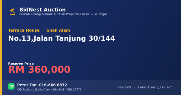 Terrace House · No. 13, Jalan Tanjung 30/144