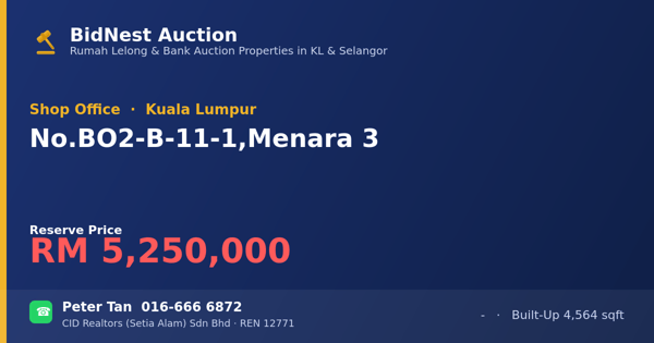 Kedai Pejabat · No. BO2-B-11-1, Menara 3