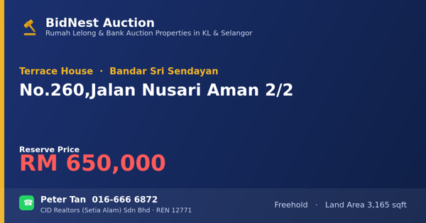 Terrace House · No. 260, Jalan Nusari Aman 2/2