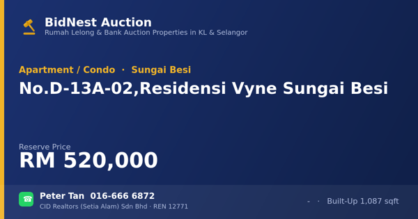 Apartmen / Kondo · No. D-13A-02, Residensi Vyne Sungai Besi