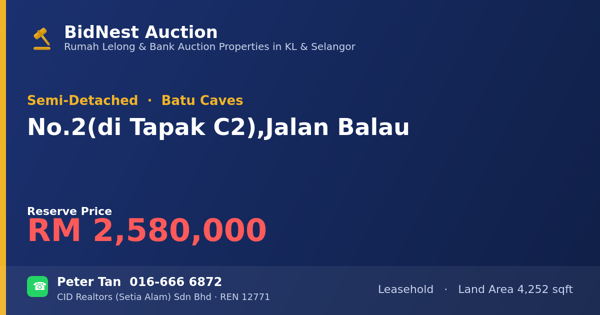 Semi-D · No. 2 (di Tapak C2), Jalan Balau